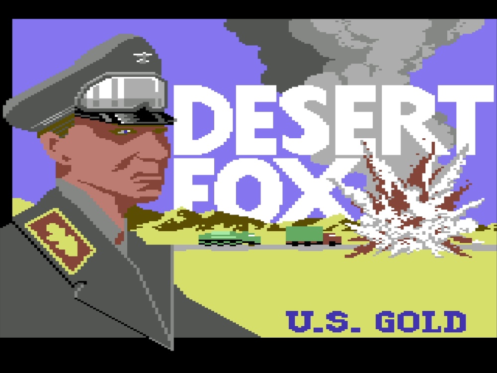 Title Screen of Desert Fox for Commodore 64